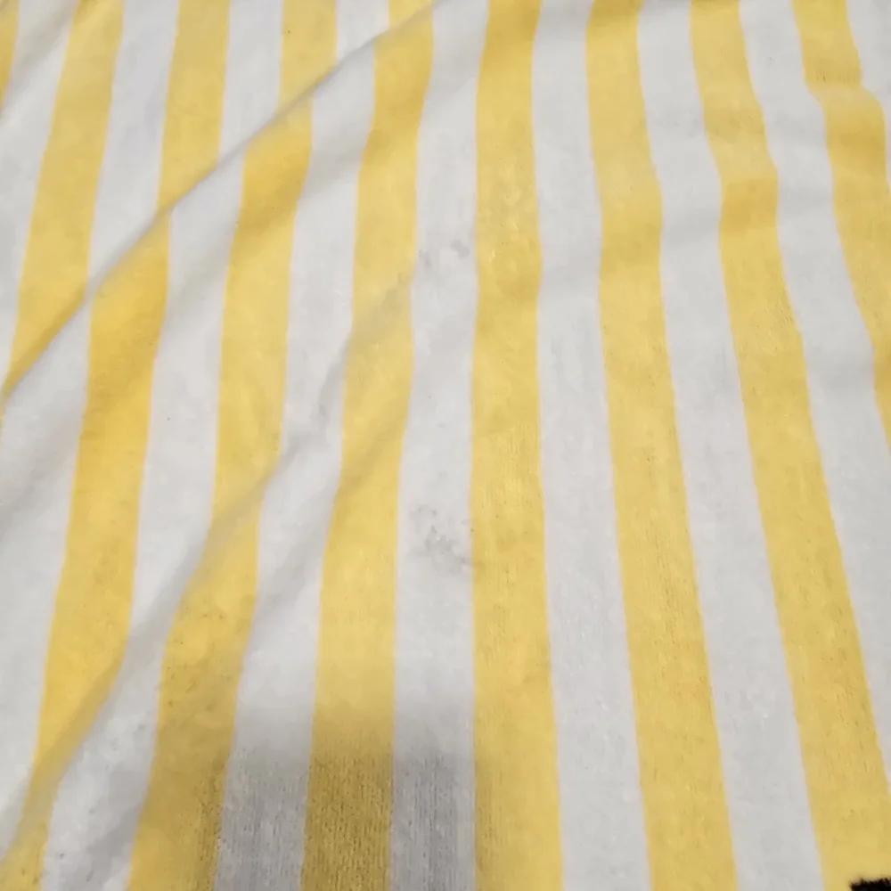 Vintage 80's Giorgio Beverly Hills Yellow Striped Beach Towel